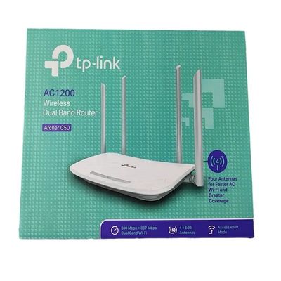 TP-Link Archer C50 Dual Band 1200Mbps Wi-Fi Router con antenne 4*5dBi